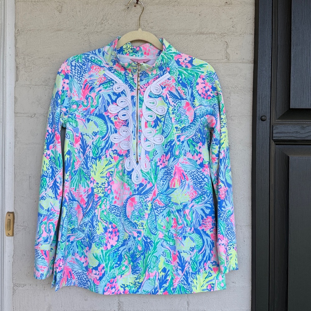 Lilly Pulitzer UPF 50+ Skipper Tunic Pop in Mermaids Cove Size XS - Picture 5 of 13